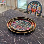 Myrtle and Mary Paradise Lost Circular Trays in our Showroom