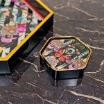 Myrtle and Mary Paradise Lost Hexagon Coasters in our Showroom