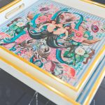 Myrtle and Mary Sirens Square Trays Close Up