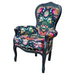 Myrtle and Mary Crested Michael Arm Chair - Black Frame