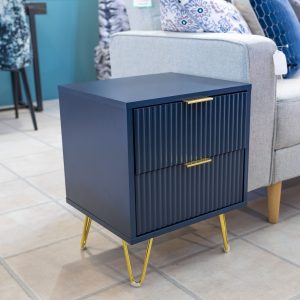 Sparrow Bedside Unit in our Showroom