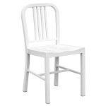 Navy Metal Chair - White
