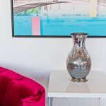 Black Mosaic Vase Lamp