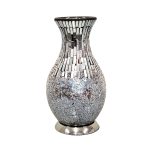 Mosaic Vase Lamp - Black - On