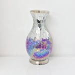Mosaic Glass Vase Lamp - Purple - Image 6