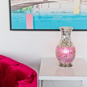 Mosaic Vase Lamp - Purple