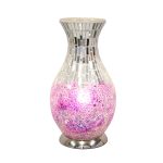 Mosaic Vase Lamp - Purple - On