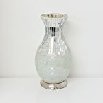Mosaic Glass Vase Lamp - White - Image 6