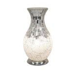 Mosaic Vase Lamp - White - On