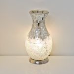 Mosaic Glass Vase Lamp - Pearl - Image 5