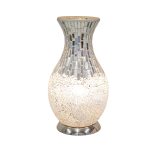 Mosaic Vase Lamp - Pearl - On
