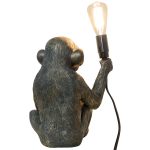 Monkey Holding Bulb Lamp - Back