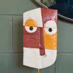 Abstract Face Art Sculpture - Close Up