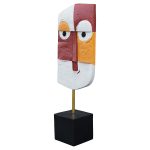 Abstract Square Face Art Sculpture