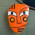 Abstract Face Art Sculpture - Close Up