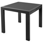 Frosted Black Glass Extending Dining Table