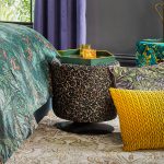 Roxy Leopard Round Swivel Drum Stool in our Showroom