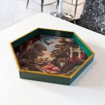 Baroque Gardens Hexagonal Serving Tray on display in our Showroom