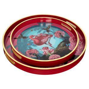 Flamingo-go Circular Serving Tray Set