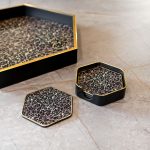 Roxy Leopard Hexagonal Coaster Set in our Showroom