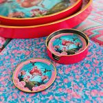 Flamingo-go Circular Coaster Set in our Showroom