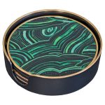 Malachite Circular Coaster Set