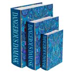 Dangerous Damask Storage Book Boxes - Set of Three Side Stacked