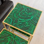 Malachite Nest of Tables Close Up