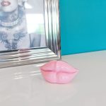 Small Pink Lips Sculpture on display in our Showroom