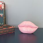 Small Pink Lips Sculpture in our Showroom