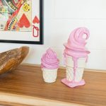 Strawberry Ice Cream Sculptures in our Showroom