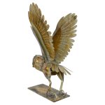 Gold Owl Iron Statue - Back