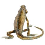 Gold Iguana Iron Sculpture - Back
