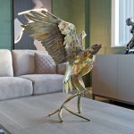 Gold Eagle Iron Sculpture in our Showroom