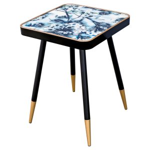 White Flower Design Side Table