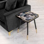 Leopard Design Side Table in our Showroom