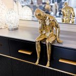 Ceramic Gold Thinking Man in our Showroom