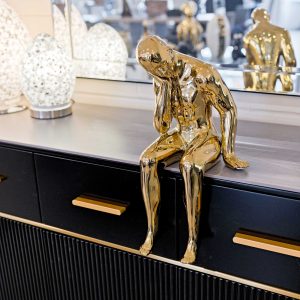 Ceramic Gold Thinking Man in our Showroom