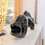 Ceramic Black Fish Bone in our Showroom - Close Up