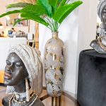 Aurous Gold Fleck Tall Vase in our Showroom