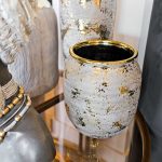 Aurous Gold Fleck Small Pot in our Showroom