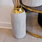 Volkano Gold and Grey Tall Pot