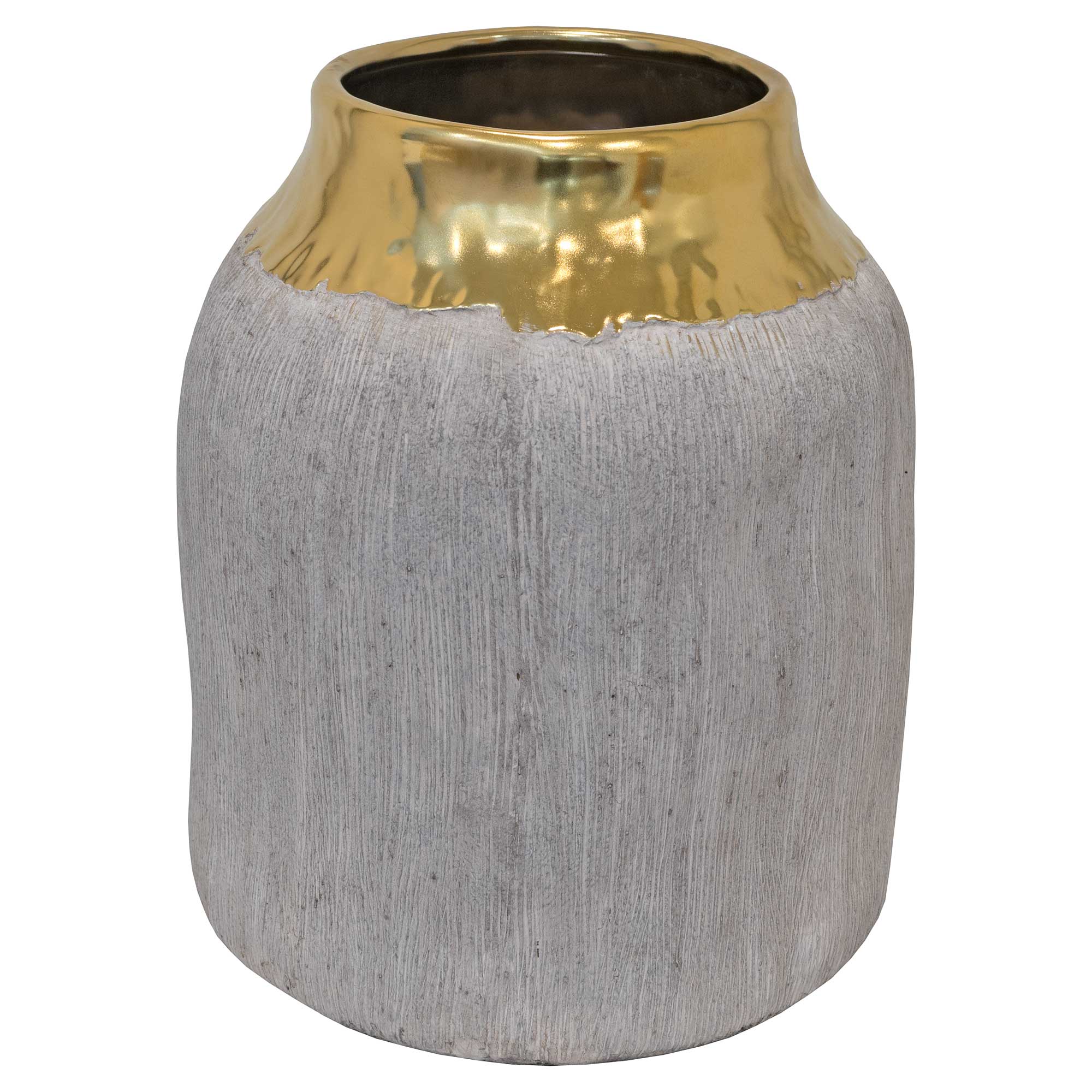 CV005 Volkano Gold and Grey Small Pot Volkano Gold and Grey Small Pot