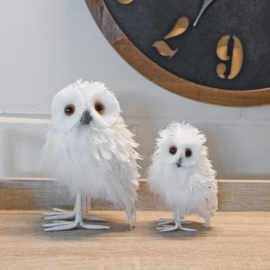 White Owl Decorations in our Showroom