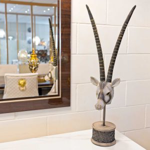 Antelope Bust Statue in our Showroom