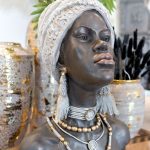 Large African Lady Bust Close Up