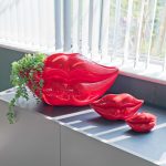 Red Lips Planter on Display