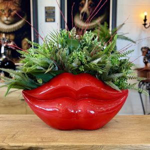 Red Lips Planter Floral Display