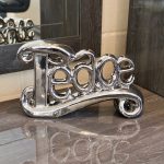 Ceramic Peace Sculpture on display in our Showroom