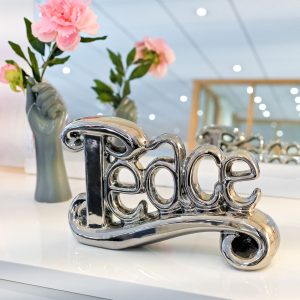 Ceramic Peace Sculpture in our Showroom